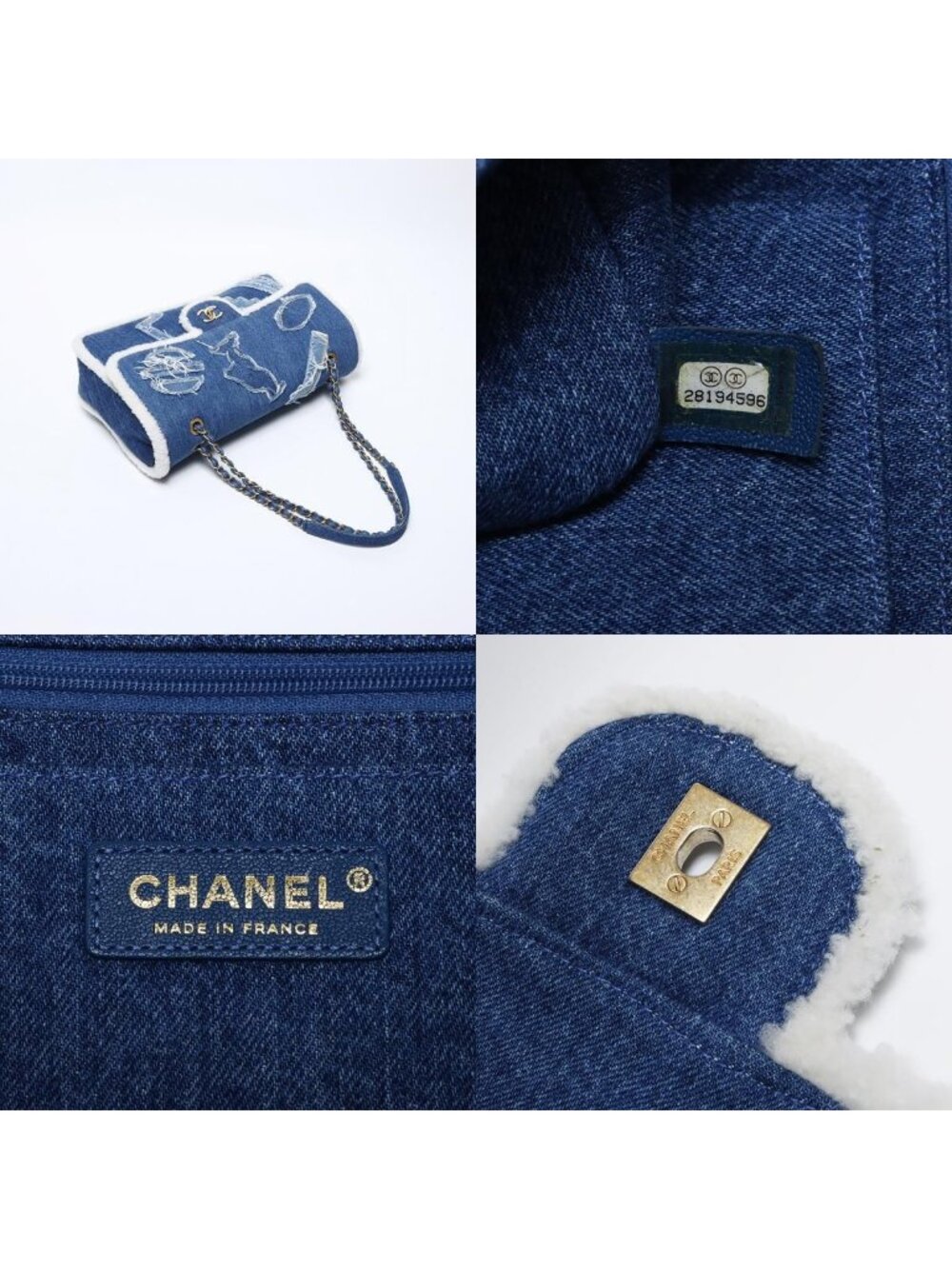 Chanel Shoulder Bag Denim Mouton Egypt - Picture 9 of 10